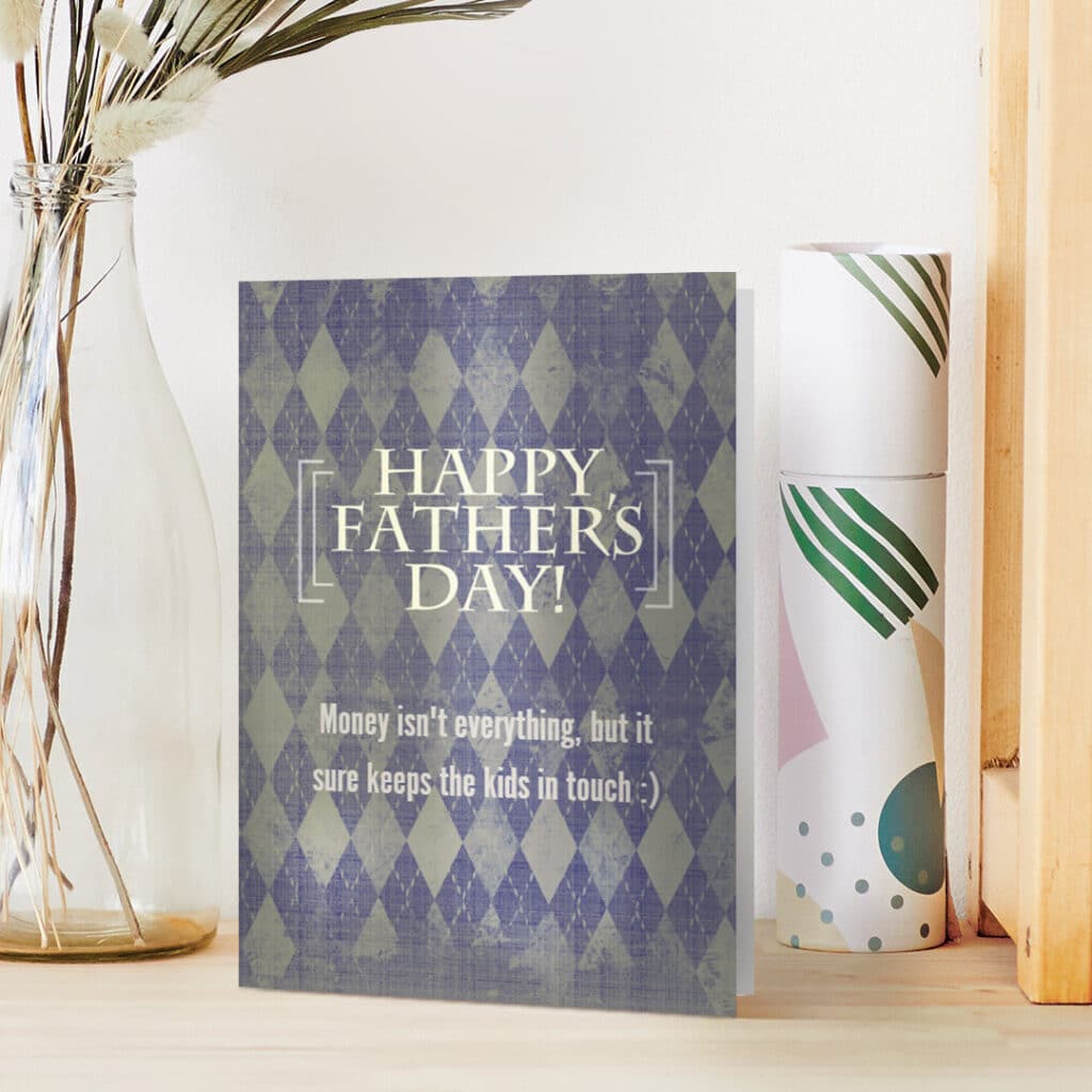 Dad’s Loan Father's Day photo card design