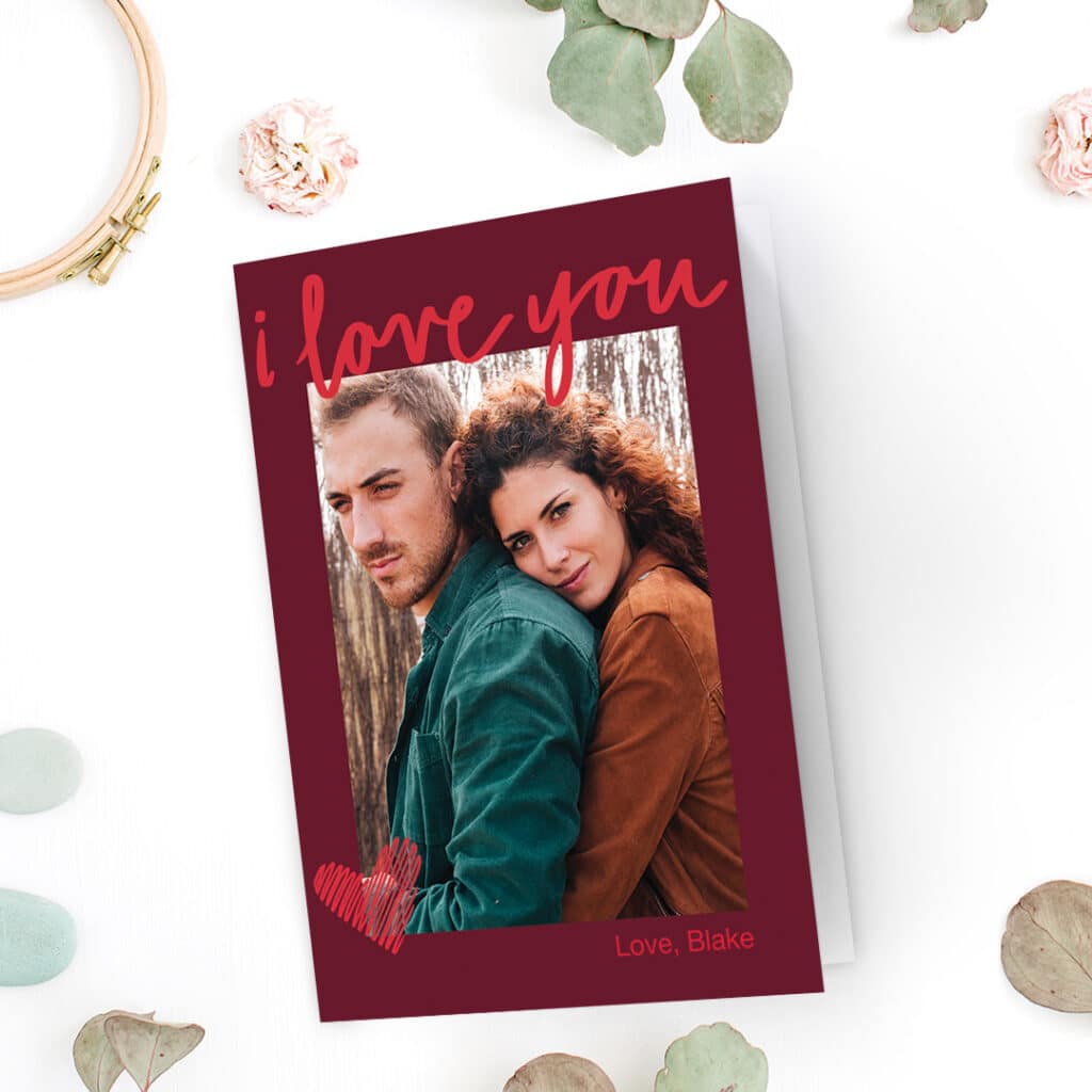 A beautiful 'I love you card'