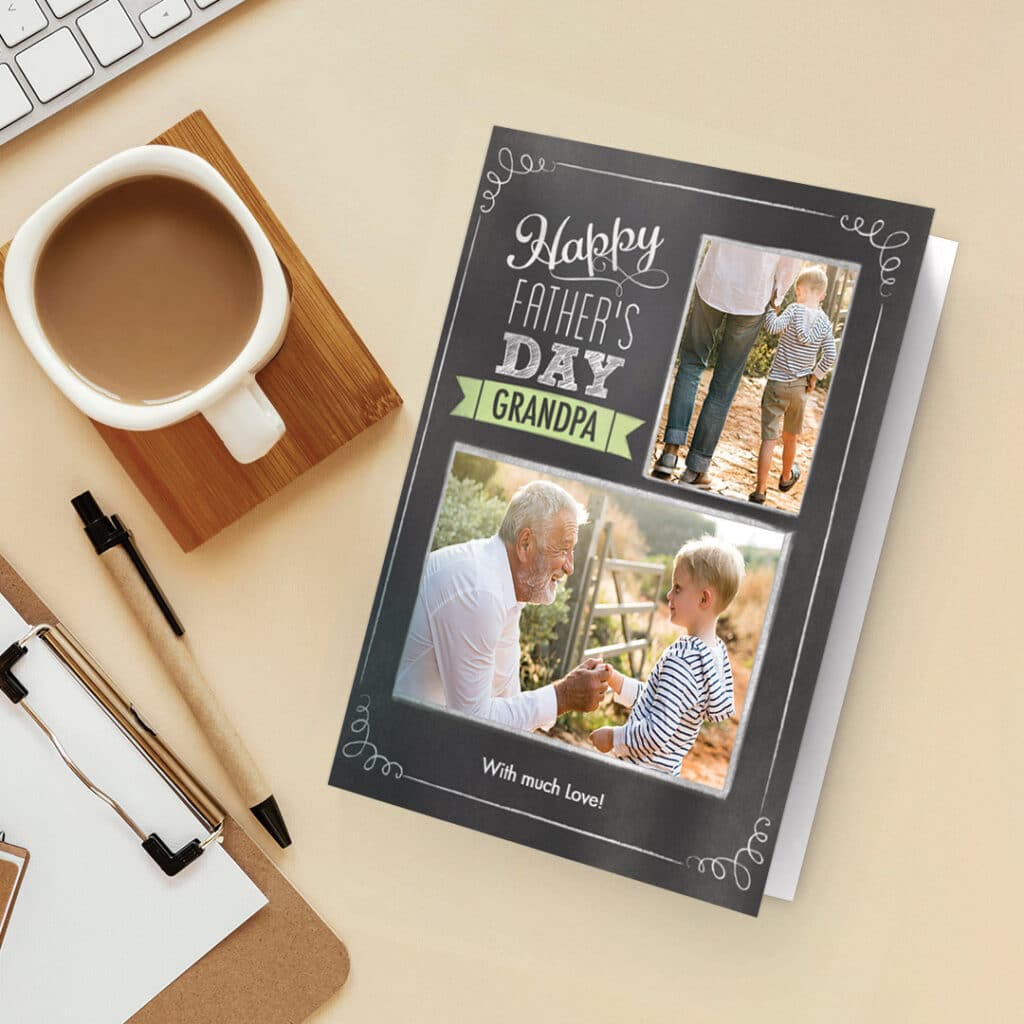 Wonderful Great Grandad Card you can customise with photos for Father's Day
