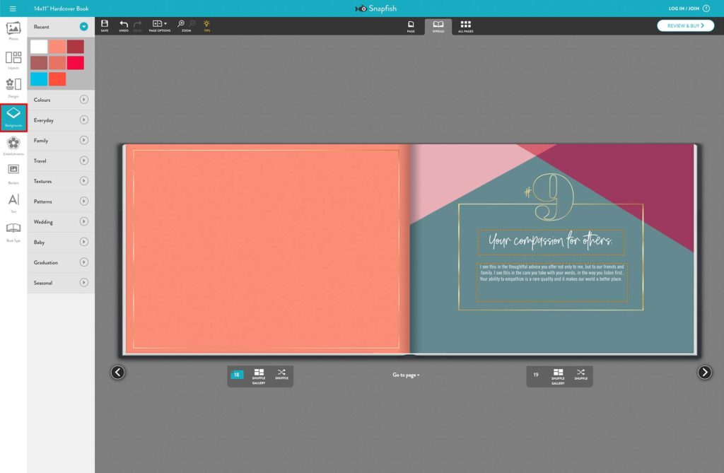 Create a unique photo book of your lifelong love story using your pictures