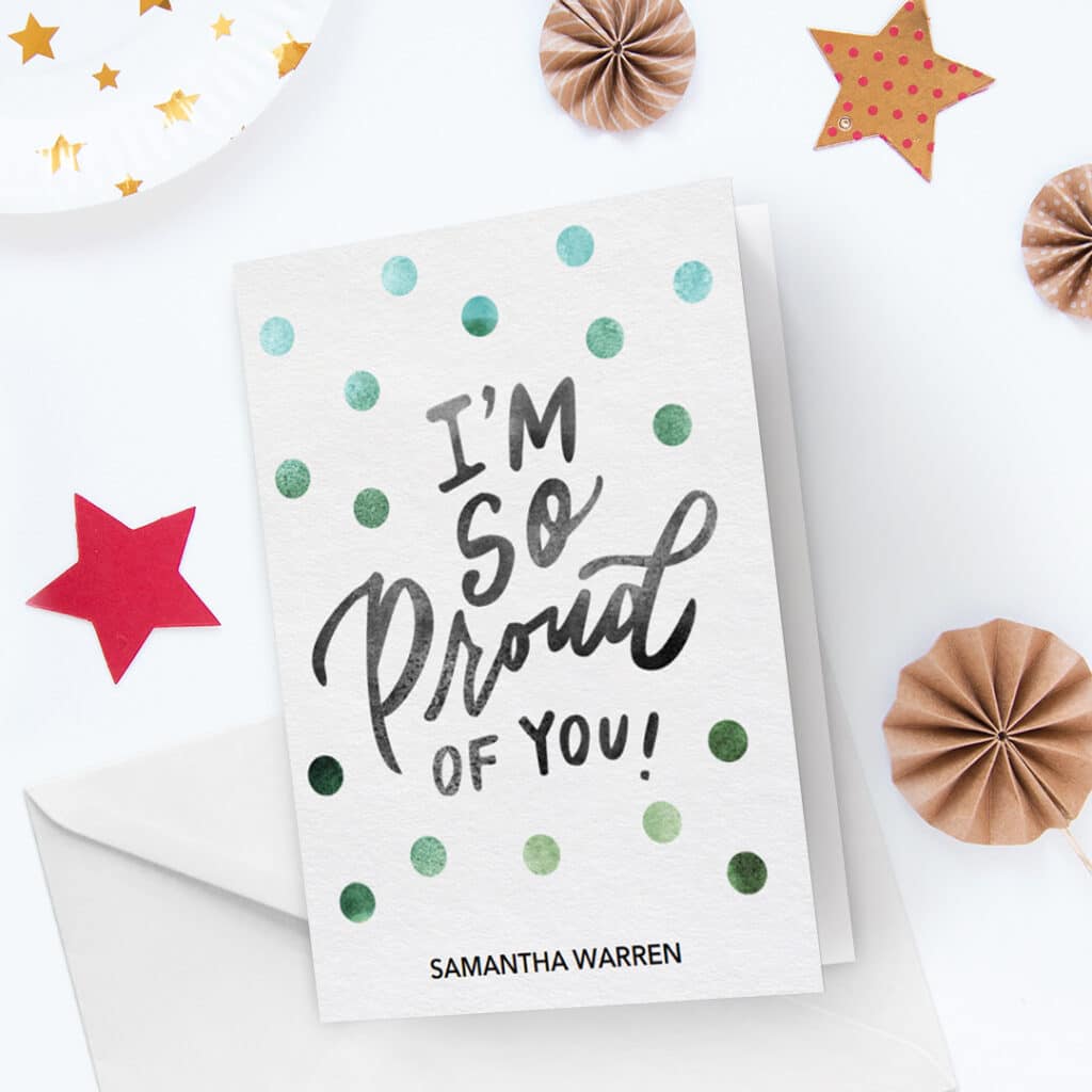 Print Custom Graduation Congratulations Cards With Photos At Snapfish - like this Painted Proud design