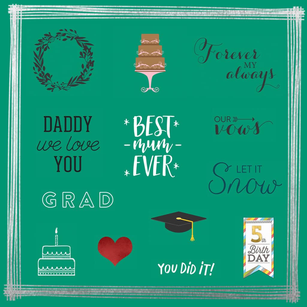 Text + Embellishments add wow to your custom Snapfish canvas prints