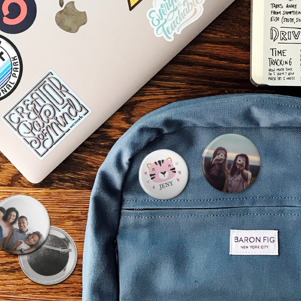 Button pin badges customised by you for less than a tenner