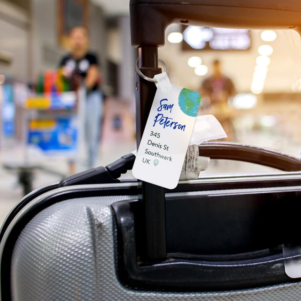 Personalise the text on your Slimline Rectangle Keyring