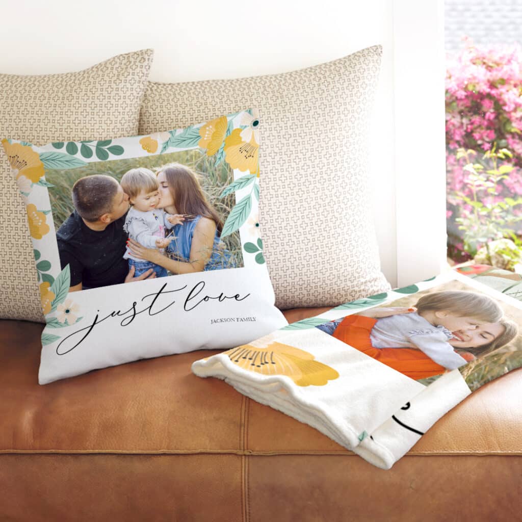 Customise cushion covers with photos