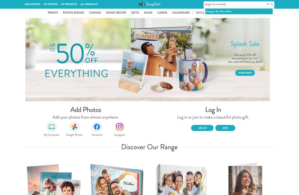 Snapfish + Macmillan are working in partnership to raise vital funds. For every greeting card or flat card set sold, Macmillan receive up to 15p for every card bought.