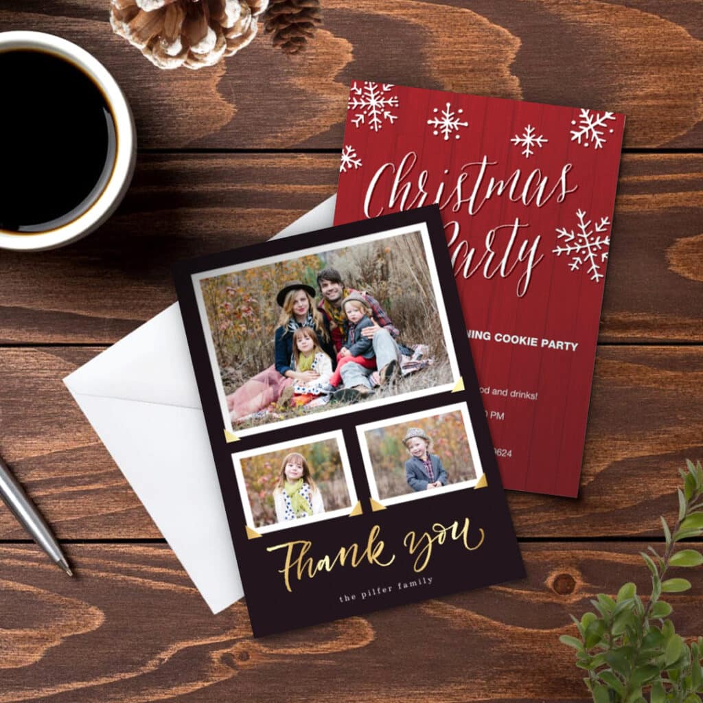 Christmas & Festive Party Invitations & Thank You Cards