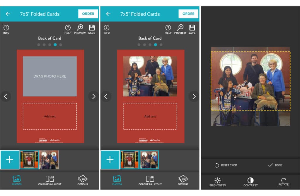 Snapfish + Macmillan are working in partnership to raise vital funds. For every greeting card or flat card set sold, Macmillan receive up to 15p for every card bought.