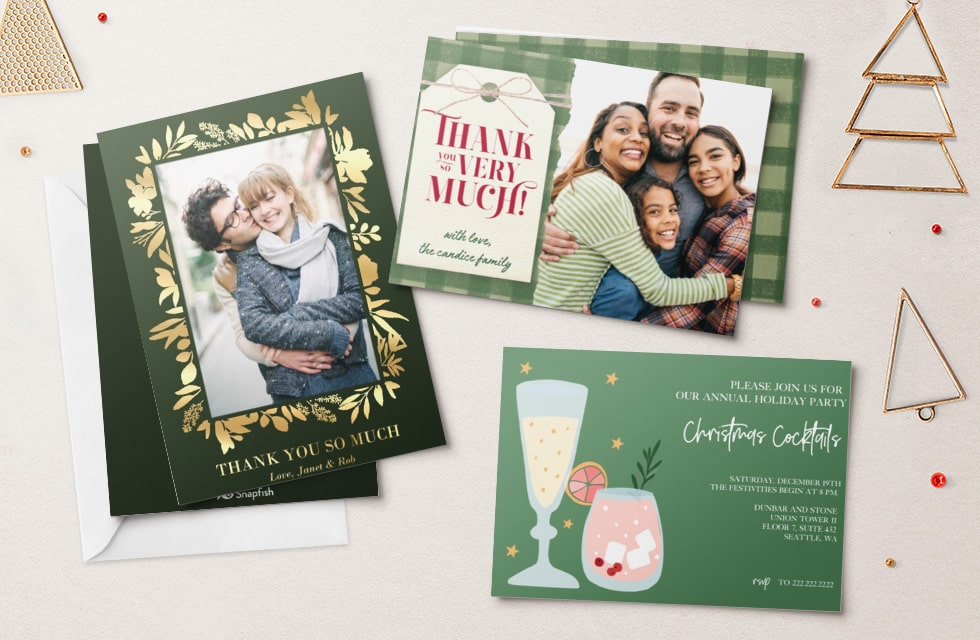 Christmas & Festive Party Invitations & Thank You Cards