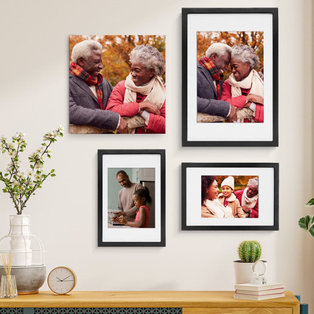 Wall art displayed on a wall